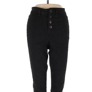 H&M High Waisted, 4 Button, Skinny Ankle Jeans - Faded Black - Size 26